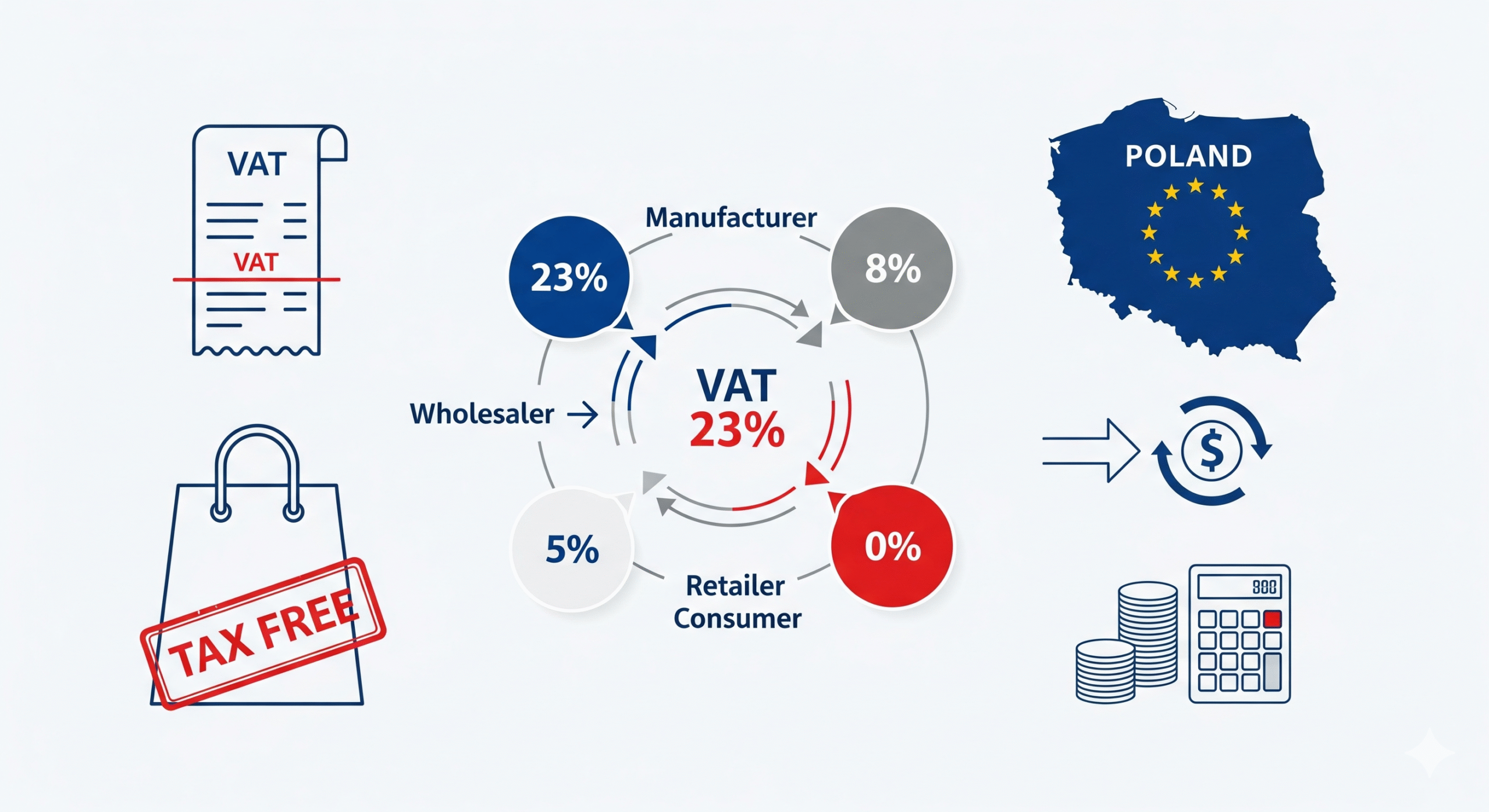 VAT w Polsce 2025 – stawki, zwrot Tax Free, obowiązki